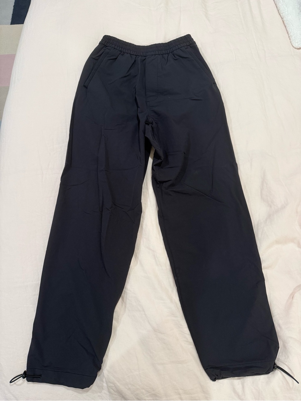 Outdoor Voices Black Elastic Waist Drawstring Pants